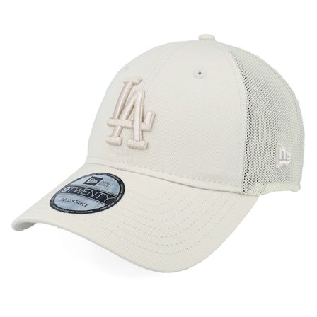 New Era - MLB Beige Trucker Cap - Los Angeles Dodgers Washed 9TWENTY Stone/Stone Trucker @ Hatstore