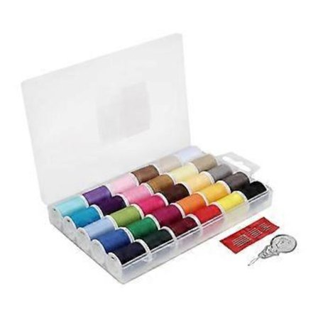 30 Färger Sytråd Polyestertråd 45 Meter för Symaskin Handsömnad Broderi Hantverk DIY Handarbeten Verktyg