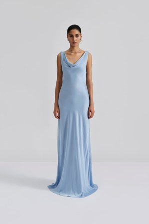 Malina - Leah maxiklänning - L - Dusty Blue