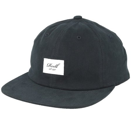 Reell - Schwarz snapback Cap - 6-Panel Black/White Snapback @ Hatstore