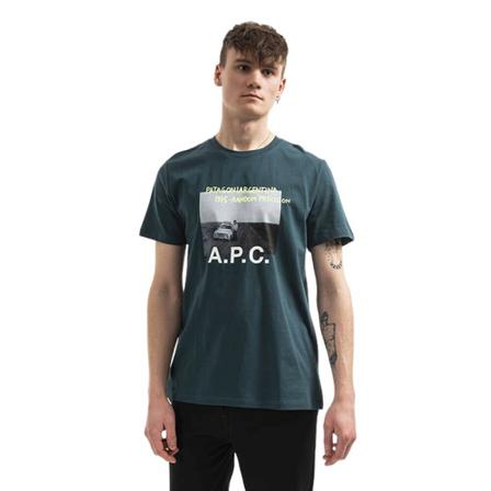 A.p.c. - T-shirts - Blå - Herr - Storlek: S, Herr, Storlek: S