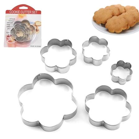 Bakning Metal Molds Cookie Form Set Rostfritt stål Blomma