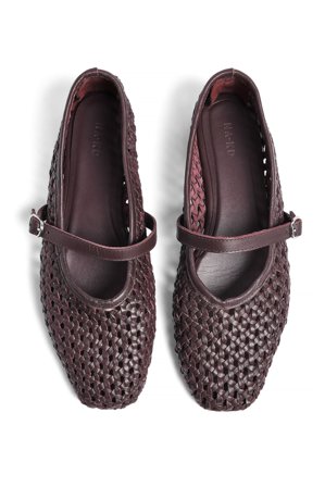 Premium Selection Woven Leather Ballerinas - Lave sko - Brun - EU 40