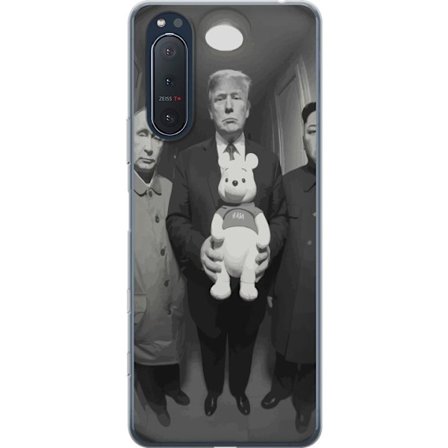 Kompatibelt Mobildeksel til Sony Sony Xperia 5 II Svart-hvit kunstbilde med surrealistisk politisk symbolikk og uventet kontrast, provoserende moderne