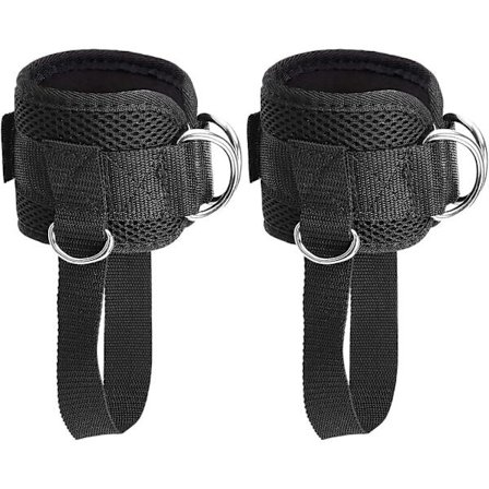 Ankelstropper 1 par for kabelmaskiner Glute-trening, øvelser for underkroppen Justerbare polstrede ankelmansjetter for menn og kvinner