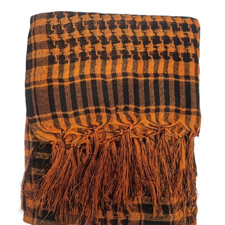 Palestinasjal keffiyeh - Orange och svart - scarf