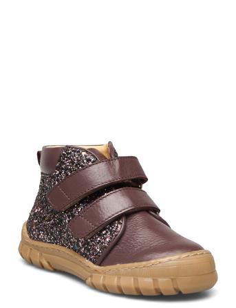 Shoes - Flat - With Velcro Høye Sneakers Multi/mønstret ANGULUS*Betinget Tilbud