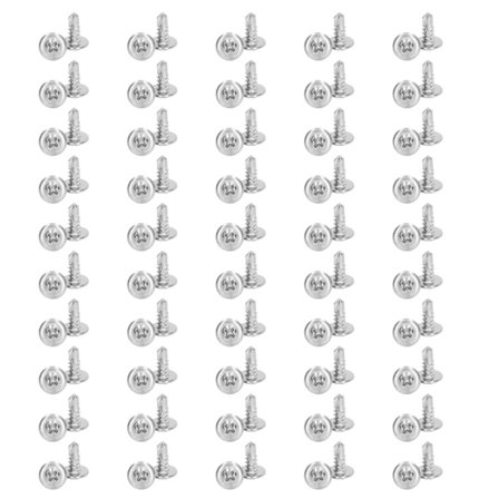Selvskærende skrue 410 rustfrit stål rund skivehoved maskinindustri 4,8x13mm 100 stk