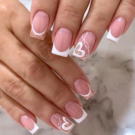 24st False Nails Långa Naglar Fake Nails Ballerina Akryl Fake Na