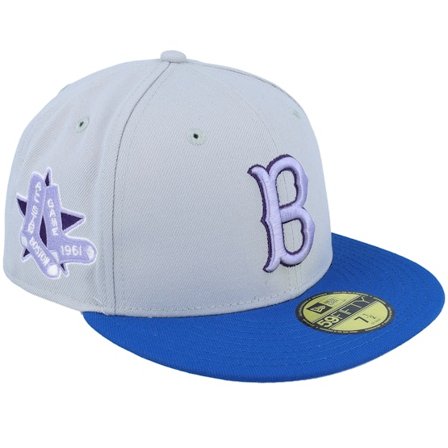 New Era - Gris fitted Gorra - Boston Red Sox Blueberry Scoop 59FIFTY 61 All Star Game Grey/Blue Fitted @ Hatstore
