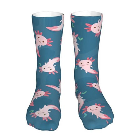 Unisex axolotl Socks 3D Colorful Athletic Sport Novelty Socks