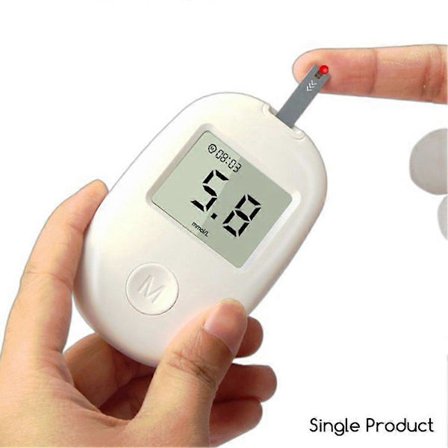 Brukervennlig blodsukkermåler med stor, lettlest skjerm – kompatibel med seniorer