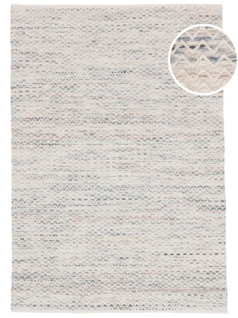 Chevron Waves 250X300 Stor Krämbeige/Greige Ullmatta