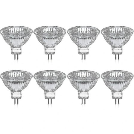 8-pakning MR16 GU5.3 Halogenlamper 35W 12V Dimbar Varmhvit 2800K