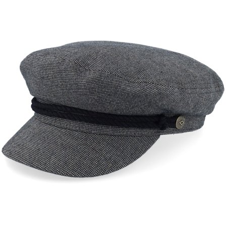 Brixton - Black - vega - Cap - Fiddler Cap Mixed Tweed Black Vega Cap - Hatstore