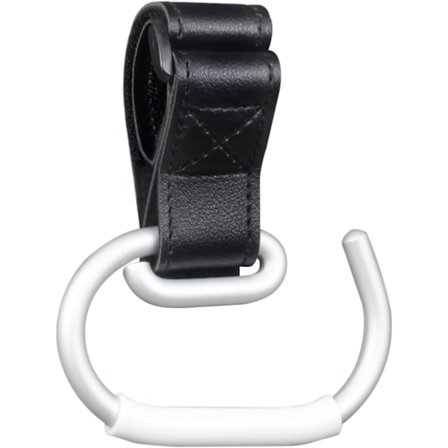 Krog til Barnevogn, Stor Universal Barnevognskrog, Barnevognstilbehør, til Ophængning af Tasker, Rygsække, Håndtasker osv., PU Læder+