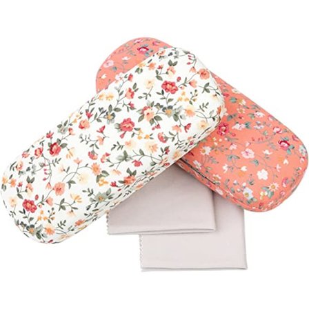 2-pak hardt bærbare brilleetui med blomstermønster