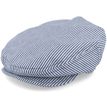 CTH Ericson - Blå flatcap Keps - Kids Carl Jr. Candy Stripe Indigo Flat Cap @ Hatstore