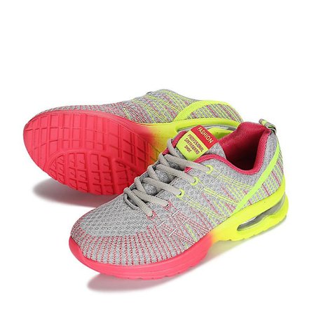 Färgglada promenadskor för kvinnor Sock Sneakers, Mesh Slip On Air Kudde Dam Flickor Modern Jazz Dans Lätt Skor Plattform Loafers