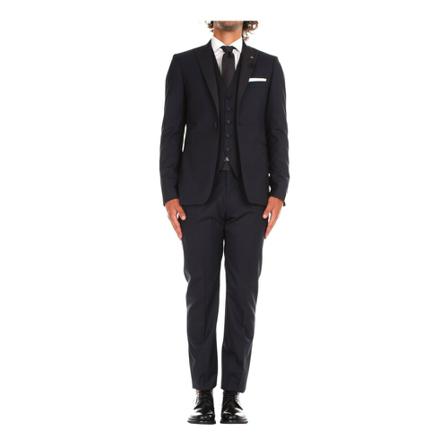 Tagliatore Efbrmaximea01 080001 B5024 suit Sort, Herre Jakkesæt