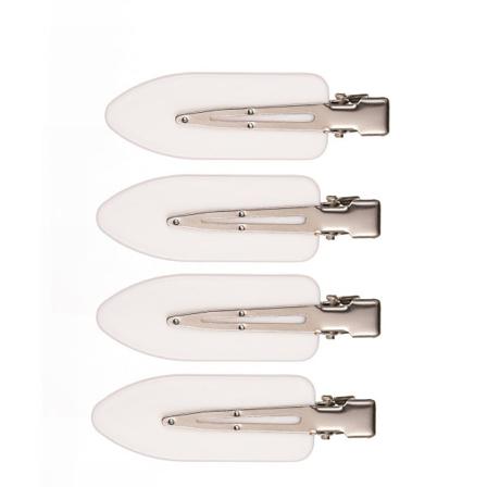 4 kpl rypistymättömiä hiusklipsejä Valkoinen
