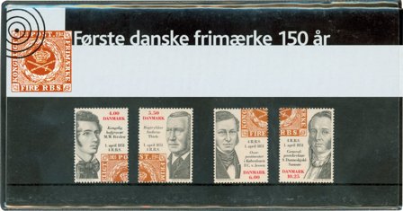 Danmark 2001 - Første danske frimærke 150 år - AFA souvenirmappe 42