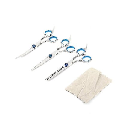Set med Pet Grooming Saxar, Hårsaxar, Rak Saxar och Tunnare Kam