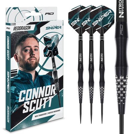 Connor Scutt 90% Tungsten Signature Darts Steel Tip | Red Dragon Steel Tip Darts 22g | Red Dragon Darts