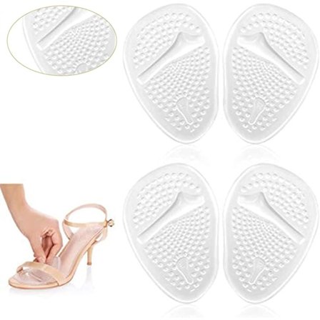 Forfotpute, 2 par silikon forfotssåler, selvklebende, ZQKLA