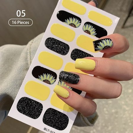 16 Tips Vinröda Nagelstickers Långvariga Enfärgade Hela Nagelomslag Självhäftande Slider Nagelkonst DIY Stickers Manikyrdekor