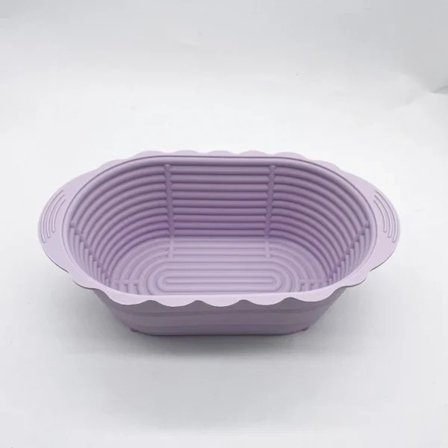 Ovn Baking Deig Gjæringsskål Sammenleggbar Oval Lilla