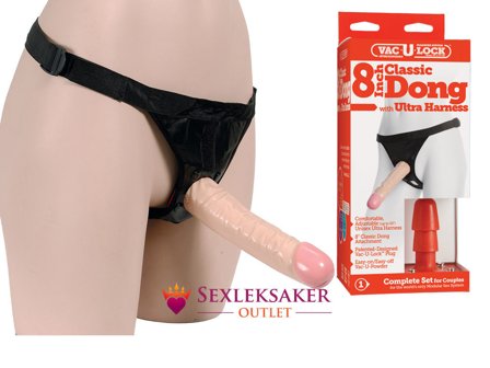 HARNESS 8 INCH DONG - STRAP ON