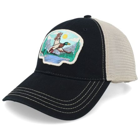 Wild Spirit - Svart trucker Keps - "Rouen Duck Patch Black/Khaki Trucker " @ Hatstore