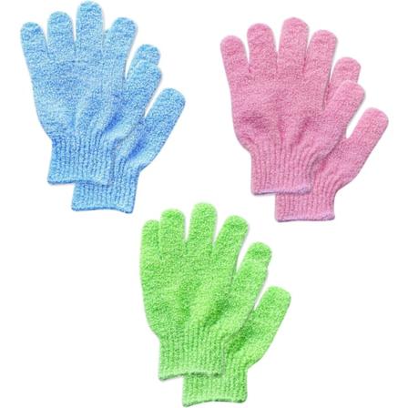 6 st Exfolierande handskar - Bambu duschhandskar - Bad och kroppsexfolierande vantar - Skrubbar bort inåtväxande hår och död hud
