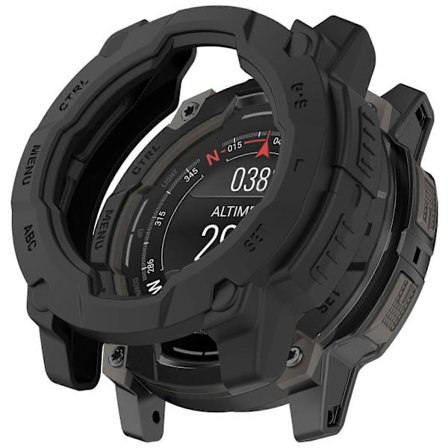 För Garmin Instinct 3 45mm Solar 45mm Armored Klockfodral Stöttåligt TPU Robust Skyddsskal