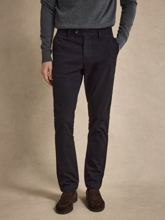 John Henric Men's Schwarze Chinos Slim Fit Size 33