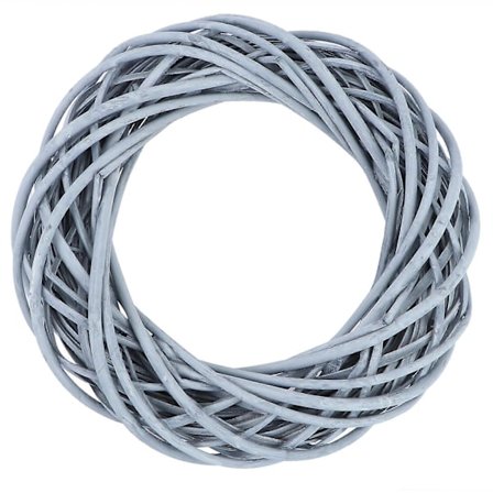 1 stk DIY Selje Rattan Krans Naturlig Krans Rattan Hjem Garland Dekor (Grå)