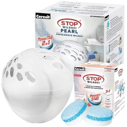 Fuktabsorber - Ceresit - Stop Wilgoci Pearl - Återladdningar frukter x2 - Utan elektricitet - 25m3