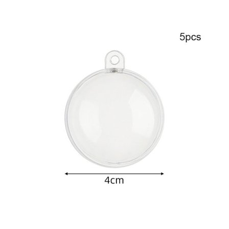 5 kpl 4/5/6/7/8cm Kirkkaita Palloja Täytettäviksi Joulukuuseen Tai