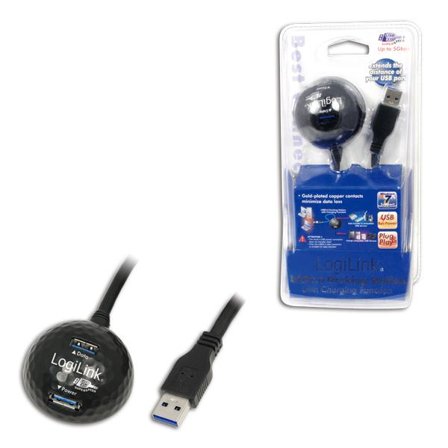 LogiLink USB-Kabel 3.0 Verlängerung mit Dockingsta