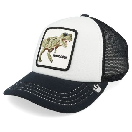 Goorin Bros. - Svart trucker Keps - Kids Dino Kiddo Black White/Black A-Frame Trucker @ Hatstore