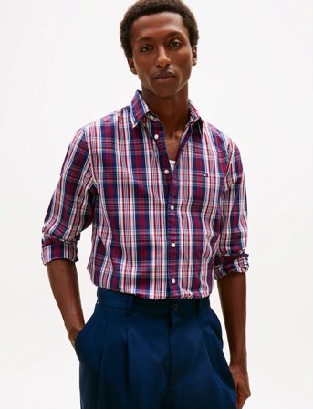 Tommy Hilfiger Flex Poplin Medium Check Shirt - Multi/patterned - XXL