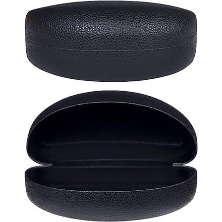 Hardt etui for sorte solbriller, stort klassisk etui for solbriller