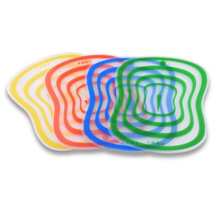 4 st Transparent skärbräda Multifunktionell skärbräda S