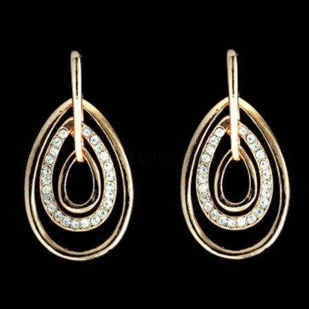 18 karat guldbelagte øreringe til kvinder