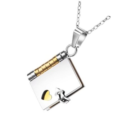 Unisex Bok-inspirerat halsband i rostfritt stål, bekvämt hela dagen, perfekt matchande set