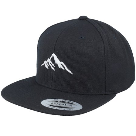 Wild Spirit - Mountain 3d White/Black Snapback Snapback Black Cap - @ Hatstore
