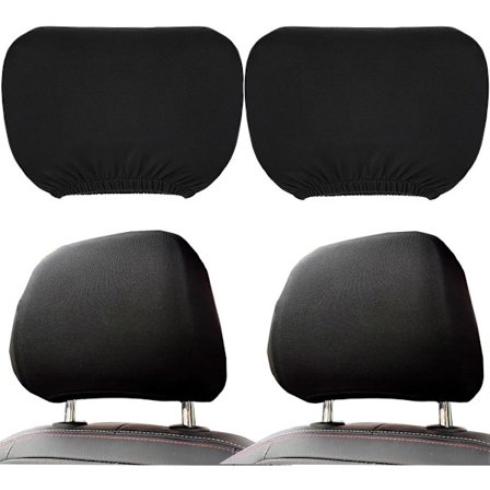 Bilhodetrekksett med 2 svarte vaskbare beskyttelsestrekk for biltilbehør