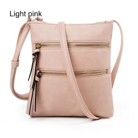 Crossbody taske til kvinder Lynlåspung LYS PINK