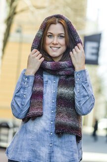 Sjal med knappar Ronja